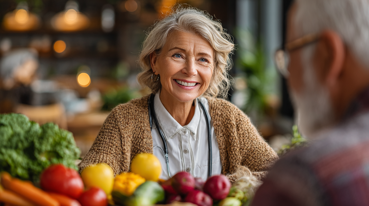 Експерт з харчування консультує клієнта